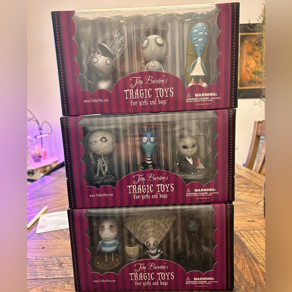Vintage Tim Burton’s Tragic Toys for girls and boys.